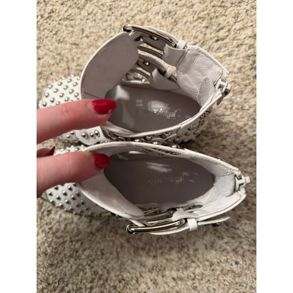 Jeffrey Campbell Trespass Studded Boots White 6 - Picture 5 of 8